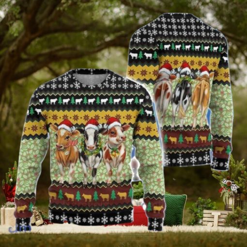 Cow Christmas Lights Ugly Sweater Christmas Style Gift For Men And Women