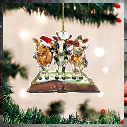 Cow Christmas Ornament 2023 Christmas Tree Ornament Gifts For Cow Lovers