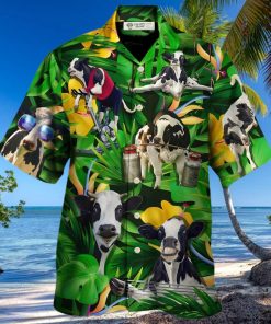 Cow Dancing And Play Funny Tropical Style Hawaiian Shirt – Trendy Aloha