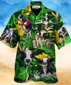 Cow Dancing And Play Funny Tropical Style Hawaiian Shirt – Trendy Aloha