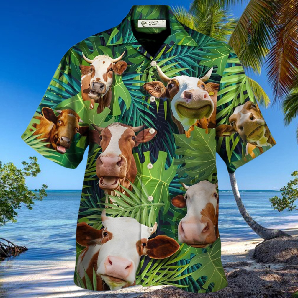 Cow Hawaiian Shirt Funny Tropical Cow Aloha Shirt, Aloha Hawaiian