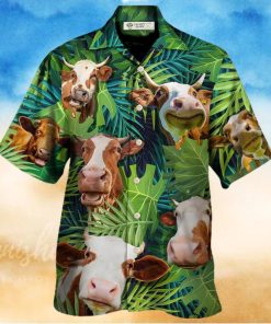 Cow Face Troll Funny Lover Cattle Tropical Style Hawaiian Shirt – Trendy Aloha