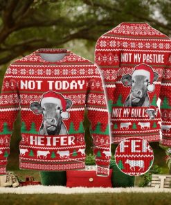 Cow Farm Not Today Heifer Ugly Christmas Sweater Men And Women Christmas Gift Sweater