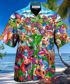 Cow Flower Funny In Farm Hawaiian Shirt – Trendy Aloha