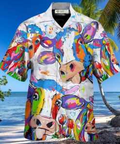 Cow Funny Amazing Colorful Hawaiian Shirt – Trendy Aloha