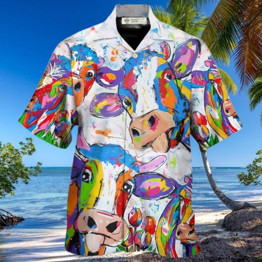 Cow Funny Amazing Colorful Hawaiian Shirt – Trendy Aloha