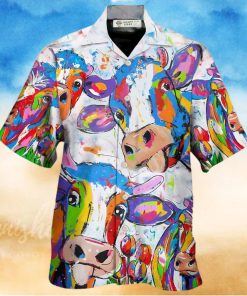 Cow Funny Amazing Colorful Hawaiian Shirt – Trendy Aloha