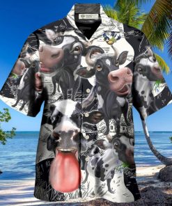 Cow Funny Dairy Cow Happy Life In The Farm Hawaiian Shirt – Trendy Aloha