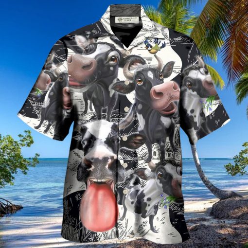 Cow Funny Dairy Cow Happy Life In The Farm Hawaiian Shirt – Trendy Aloha