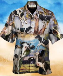 Cow Funny Dancing In The Australian Landscape Lover Cattle Art Style Hawaiian Shirt – Trendy Aloha