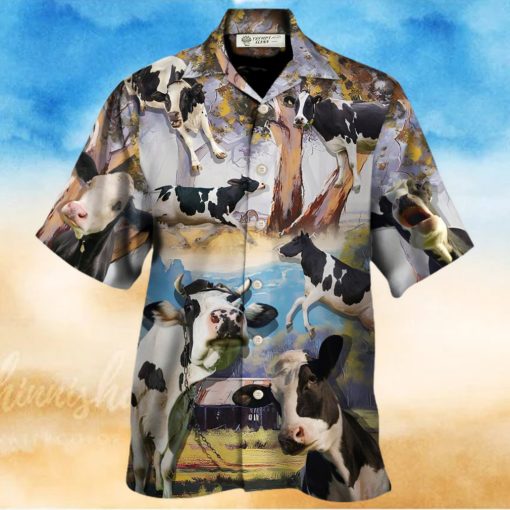 Cow Funny Dancing In The Australian Landscape Lover Cattle Art Style Hawaiian Shirt – Trendy Aloha