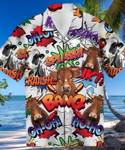 Cow Hawaiian Shirt Cow Pop Art Hawaiian Aloha Beach Shirt