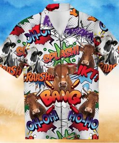 Cow Hawaiian Shirt Cow Pop Art Hawaiian Aloha Beach Shirt