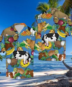 Cow Hawaiian Shirt Cow Tropical Fruits, Aloha Hawaiian Shirts