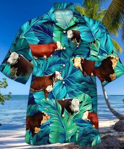 Cow Hawaiian Shirt Tropical Cow Aloha Shirt, Aloha Hawaiian Shirts