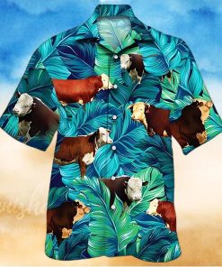 Cow Hawaiian Shirt Tropical Cow Aloha Shirt, Aloha Hawaiian Shirts