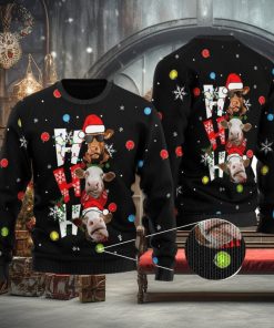 Cow Ho Ho Ho Ugly Christmas Sweater Xmas Gift Men And Women Christmas Sweater