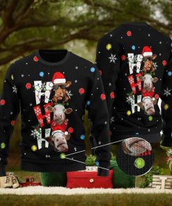 Cow Ho Ho Ho Ugly Christmas Sweater Xmas Gift Men And Women Christmas Sweater
