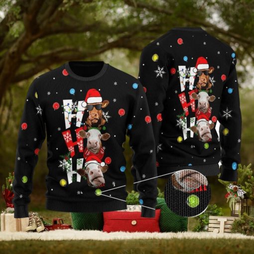 Cow Ho Ho Ho Ugly Christmas Sweater Xmas Gift Men And Women Christmas Sweater