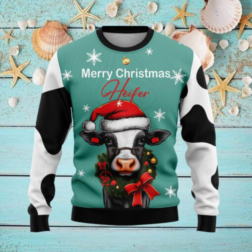 Cow Merry Christmas Heifer Ugly Christmas Sweater