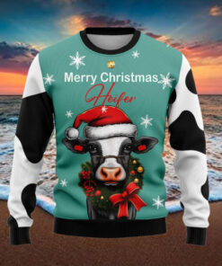 Cow Merry Christmas Heifer Ugly Christmas Sweater