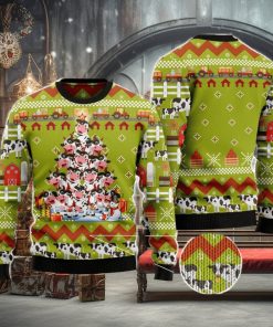 Cow Pine Tree Christmas Gift Ugly Christmas Sweater Xmas Holiday