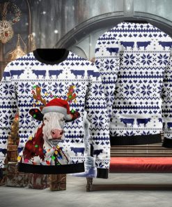 Cow Ugly Christmas Sweater Funny Christmas Cow Ugly Sweatshirt Farm Lover Gift Christmas Sweatshirt Christmas Gift
