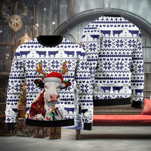 Cow Ugly Christmas Sweater Funny Christmas Cow Ugly Sweatshirt Farm Lover Gift Christmas Sweatshirt Christmas Gift
