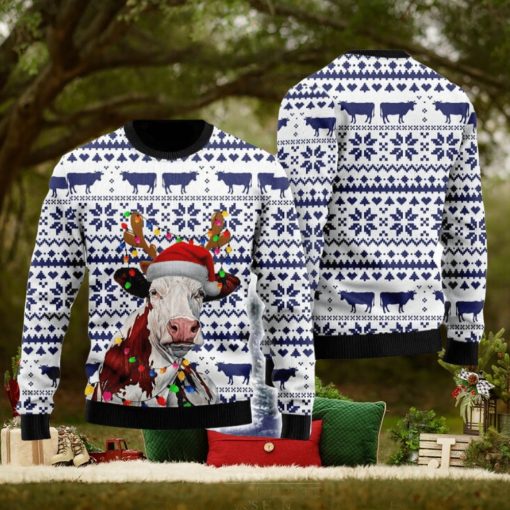Cow Ugly Christmas Sweater Funny Christmas Cow Ugly Sweatshirt Farm Lover Gift Christmas Sweatshirt Christmas Gift