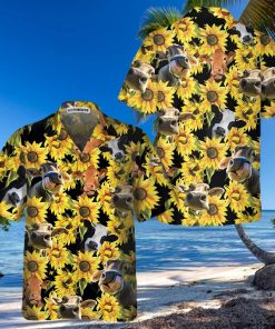 Cow With Sunflower Hawaiian Shirt, Tropical Cow Shirt For Men And Women, Funny Cow Print Shirt Gift Idea