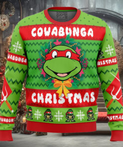 Cowabunga Raphael Christmas Teenage Mutant Ninja Turtles Ugly Christmas Sweater
