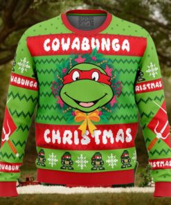 Cowabunga Raphael Christmas Teenage Mutant Ninja Turtles Ugly Christmas Sweater
