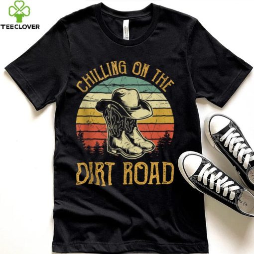 Cowboy Boots Hat Chillin' On The Dirt Road Southern Western Tank Top