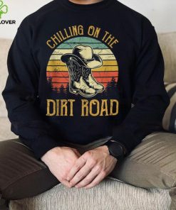 Cowboy Boots Hat Chillin' On The Dirt Road Southern Western Tank Top