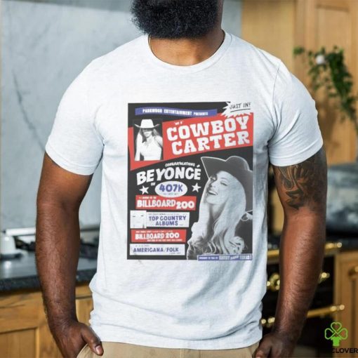 Cowboy Carter Rides Straight To The Top Hats Off Beyonce T Shirt