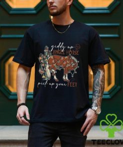 Cowboy Christmas Shirt, Giddy Up Jingle Horse Pick Up Your Feet Shirt