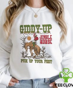 Cowboy Christmas Sweatshirt, Giddy Up Jingle Horse Pick Up Your Feet Shirt