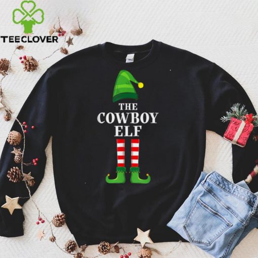 Cowboy Elf Family Matching Group Christmas Party Pajama T Shirt