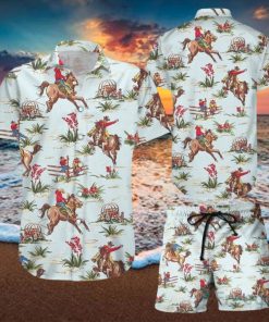 Cowboy Hawaiian Shirt & Short For Men And Women ACo