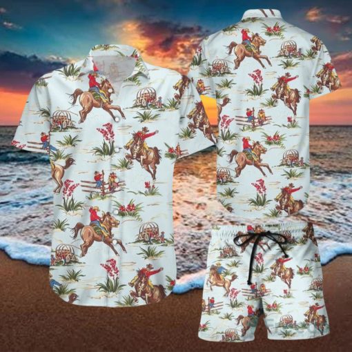 Cowboy Hawaiian Shirt & Short For Men And Women ACo