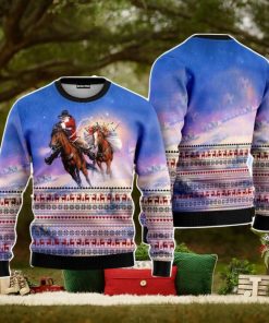 Cowboy Santa Claus Christmas Unisex Ugly Sweater