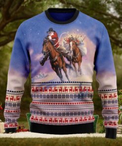 Cowboy Santa Claus December Wear Ugly Christmas Sweater Thankgiving Gift Men Women