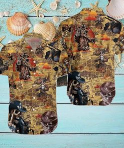 Cowboy Skull 3D Hawaiian Shirt Style Gift