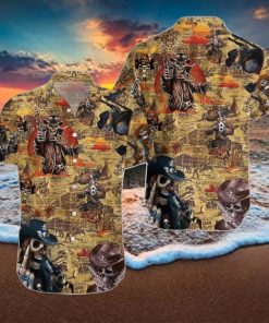 Cowboy Skull 3D Hawaiian Shirt Style Gift