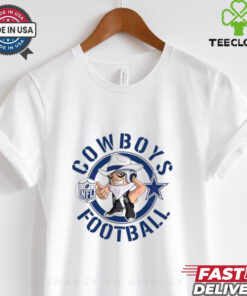 Cowboys Football NFL Rush Zone Cartoon Character Shirt featuring a fun, animated design of the Dallas Cowboys’ mascot and characters from the NFL Rush Zone, perfect for fans who love a playful and spirited take on their team pride.