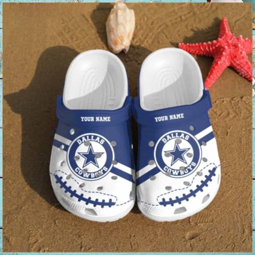 Cowboys Logo Pattern Custom Name Clogs