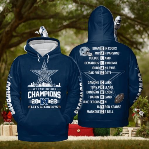 Cowboys NFC East Division Champs 3D Hoodie 2023