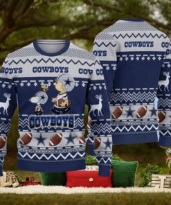 Cowboys Snoop Charlie Brown Football Christmas Ugly Sweater