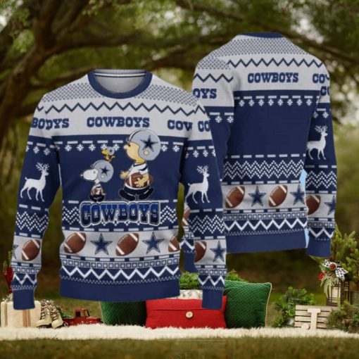 Cowboys Snoop Charlie Brown Football Christmas Ugly Sweater