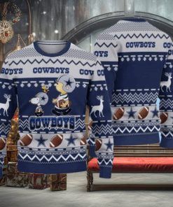Cowboys Snoop Charlie Brown Football Christmas Ugly Sweater